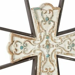 Best Pirce 🎁 Grayson Lane 19.35-in H x 13-in W Traditional Metal Cross Wall Accent - Set of 2 🎁 6 Best Pirce 🎁 Grayson Lane 19.35-in H x 13-in W Traditional Metal Cross Wall Accent - Set of 2 🎁 -GRAYSON LANE Sales 2022 330941222 AlternateImage5 l