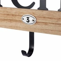 Hot Sale 👍 Grayson Lane Grey Wood/Metal Kitchen Decorative 5 Screw Wall Hooks - Set of 1 😍 -GRAYSON LANE Sales 2022 330941228 AlternateImage3 l