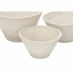 Best Sale ⭐ Grayson Lane 16-in W x 10-in H White Ceramic Planter - 3-Pack ✔️ -GRAYSON LANE Sales 2022 330941237 AlternateImage3 l