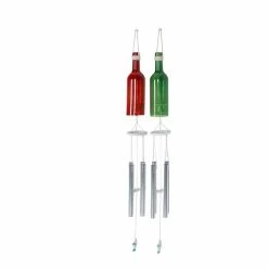 Buy 🎁 Grayson Lane Coastal 33-in White/Silver Metal Tubes and Bottles Wind Chime - Set of 3 🔥 -GRAYSON LANE Sales 2022 330941240 AlternateImage5 l