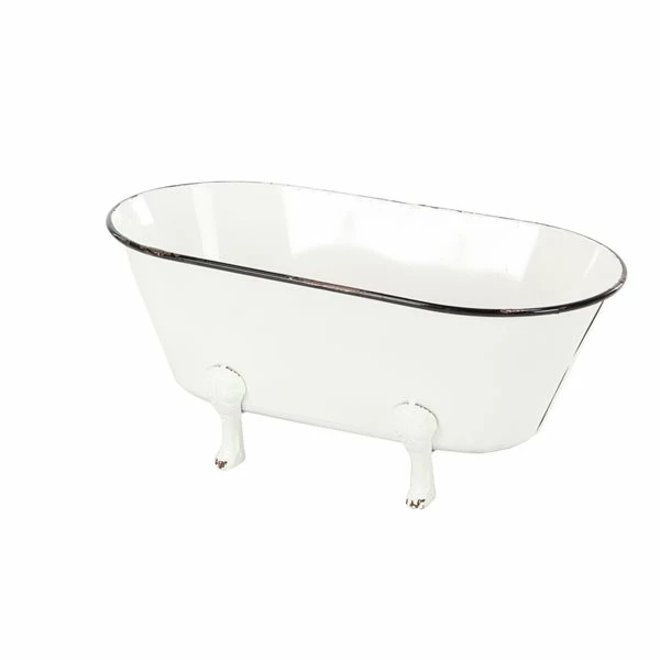 Best Sale 🔥 Grayson Lane 20-in W x 9-in H White Metal Planter 🎁 5 Best Sale 🔥 Grayson Lane 20-in W x 9-in H White Metal Planter 🎁 - Image 5
