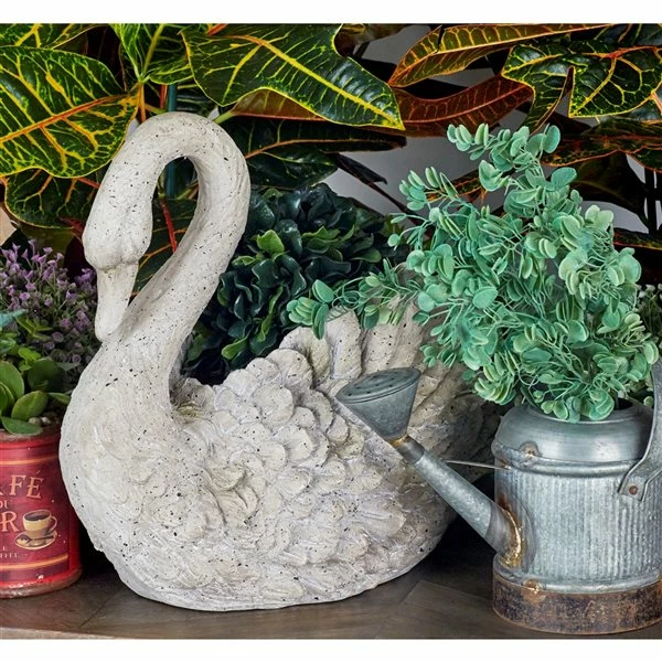 Flash Sale 🤩 Grayson Lane 15-in x 18-in Grey Polystone Eclectic Swan Garden Sculpture 🥰 2 Flash Sale 🤩 Grayson Lane 15-in x 18-in Grey Polystone Eclectic Swan Garden Sculpture 🥰 - Image 2