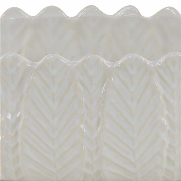 Best Pirce 🔥 Grayson Lane 16-in W x 6-in H White Stone Low Bowl Planter - 3-Pack ✨ 3 Best Pirce 🔥 Grayson Lane 16-in W x 6-in H White Stone Low Bowl Planter - 3-Pack ✨ - Image 3