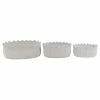 Best Pirce 🔥 Grayson Lane 16-in W x 6-in H White Stone Low Bowl Planter - 3-Pack ✨