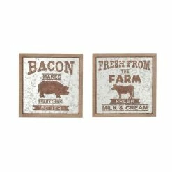 Discount 💯 Grayson Lane 18-in H x 18-in W Farmhouse Metal Sign Wall Accent - Set of 2 ⭐ 9 Discount 💯 Grayson Lane 18-in H x 18-in W Farmhouse Metal Sign Wall Accent - Set of 2 ⭐ -GRAYSON LANE Sales 2022 330941262 AlternateImage7 l