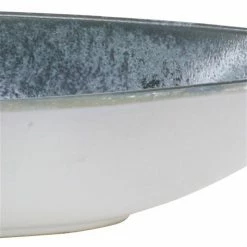 Promo 👏 Grayson Lane 22-in W x 3-in H Green Porcelain Low Bowl Planter - 2-Pack 👍 -GRAYSON LANE Sales 2022 330941264 AlternateImage3 l