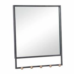 Discount 🔔 Grayson Lane 24-in L x 20-in W Square Black Framed Wall Mirror 🎉 -GRAYSON LANE Sales 2022 330941274 AlternateImage5 l
