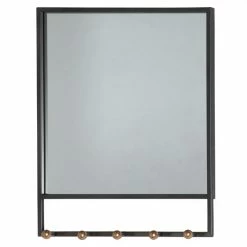 Discount 🔔 Grayson Lane 24-in L x 20-in W Square Black Framed Wall Mirror 🎉