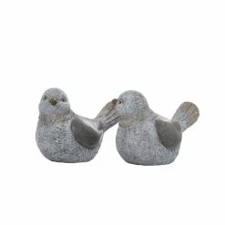 Promo ✨ Grayson Lane 10-in x 13-in Grey Polystone Country Bird Garden Sculptures - Set of 2 ⌛