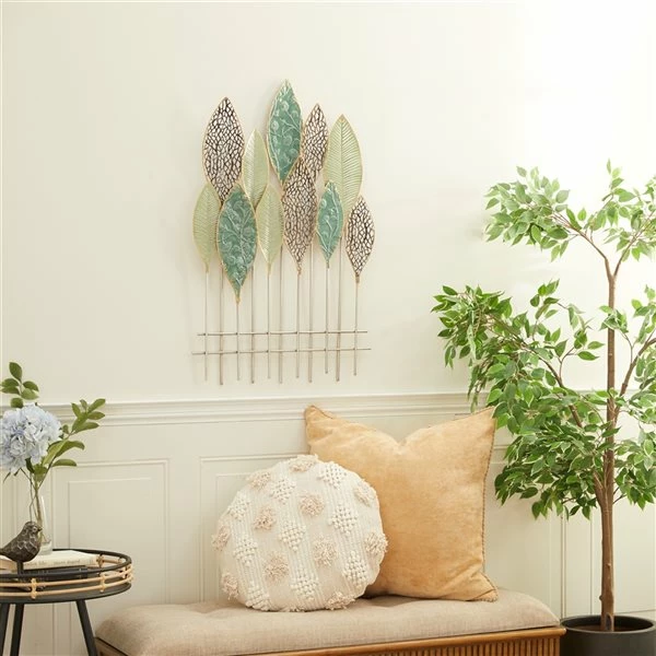 Coupon 🔔 Grayson Lane 33.15-in H x 21-in W Metal Leaves Wall Accent ✔️ 2 Coupon 🔔 Grayson Lane 33.15-in H x 21-in W Metal Leaves Wall Accent ✔️ - Image 2
