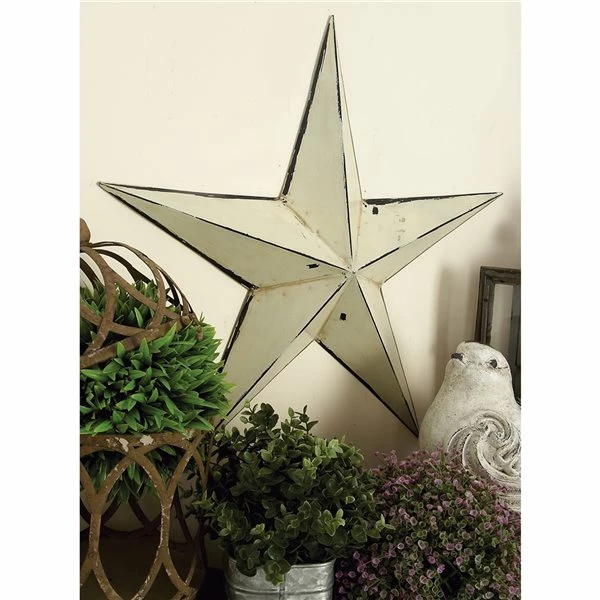 Cheap ๐ Grayson Lane 24-in H x 24-in W Rustic Metal Cream Stars Wall Accent - Set of 3 ๐ 2 Cheap ๐ Grayson Lane 24-in H x 24-in W Rustic Metal Cream Stars Wall Accent - Set of 3 ๐ - Image 2