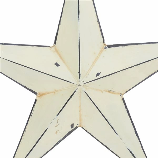 Cheap ๐ Grayson Lane 24-in H x 24-in W Rustic Metal Cream Stars Wall Accent - Set of 3 ๐ 4 Cheap ๐ Grayson Lane 24-in H x 24-in W Rustic Metal Cream Stars Wall Accent - Set of 3 ๐ - Image 4