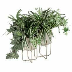 Cheapest ✨ Grayson Lane 10-in W x 16-in H Silver Metal Planter - 2-Pack 🔔 -GRAYSON LANE Sales 2022 330941319 AlternateImage5 l