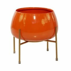 Best Sale 🧨 Grayson Lane 10.7-in W x 9.95-in H Orange Metal Planter - 2-Pack 🎁 -GRAYSON LANE Sales 2022 330941323 AlternateImage5 l