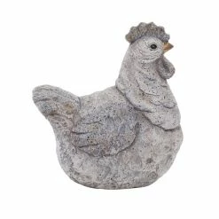 Flash Sale 🌟 Grayson Lane 13-in x 12-in Grey Polystone Country Hen Garden Sculpture 👍