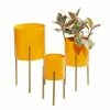 Wholesale ❤️ Grayson Lane 9.7-in W x 18-in H Yellow Metal Planter - 3-Pack 🥰
