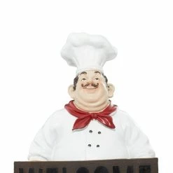 Outlet ❤️ Grayson Lane Traditional Red/White Polystone Chef with Welcome Sign 🥰 -GRAYSON LANE Sales 2022 330941341 AlternateImage6 l