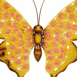 Cheap ✨ Grayson Lane 22-in x 25-in Yellow Metal Farmhouse Butterfly Garden Sculptures - Set of 2 ⌛ -GRAYSON LANE Sales 2022 330941346 AlternateImage4 l