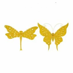 Cheap ✨ Grayson Lane 22-in x 25-in Yellow Metal Farmhouse Butterfly Garden Sculptures - Set of 2 ⌛ -GRAYSON LANE Sales 2022 330941346 AlternateImage5 l