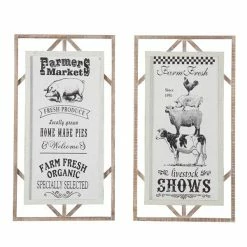 Outlet 🔥 Grayson Lane 29.5-in H x 16-in W Farmhouse Wood Sign Wall Accent - Set of 2 🎉 -GRAYSON LANE Sales 2022 330941349 AlternateImage7 l