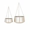 Coupon ❤️ Grayson Lane 12-in W x 7-in H Silver Metal Hanging Wall Planter - 2-Pack ⌛