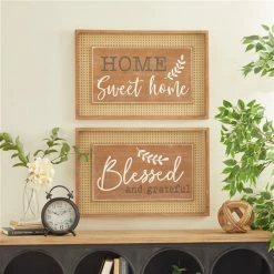 New 😉 Grayson Lane 15.9-in H x 23.7-in W Farmhouse Wood Wall Accent - Set of 2 🔔 -GRAYSON LANE Sales 2022 330941353 AlternateImage2 l