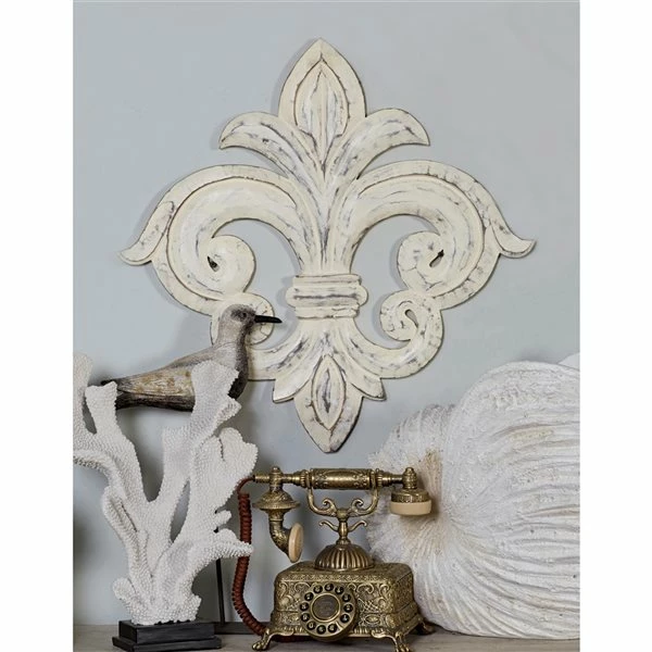 Cheapest 👍 Grayson Lane 24-in H x 24-in W Ornamental White Wood Wall Accent 🎉 3 Cheapest 👍 Grayson Lane 24-in H x 24-in W Ornamental White Wood Wall Accent 🎉 - Image 3