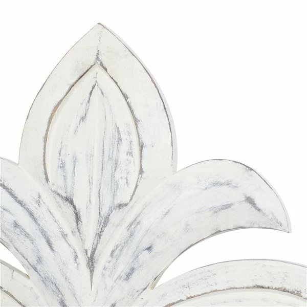 Cheapest 👍 Grayson Lane 24-in H x 24-in W Ornamental White Wood Wall Accent 🎉 4 Cheapest 👍 Grayson Lane 24-in H x 24-in W Ornamental White Wood Wall Accent 🎉 - Image 4