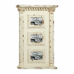 Promo 😍 Grayson Lane 27-in x 18-in White Wood Vintage Wall-Mounted Photo Frame 🛒