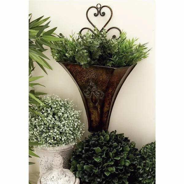 Wholesale βοΈ Grayson Lane 11-in W x 18-in H Brown Metal Hanging Wall Planter - 2-Pack 𧨠2 Wholesale βοΈ Grayson Lane 11-in W x 18-in H Brown Metal Hanging Wall Planter - 2-Pack 𧨠- Image 2