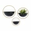 Buy 👏 Grayson Lane 15.50-in W x 14.75-in H Black Metal Hanging Wall Planter - 3-Pack 😍