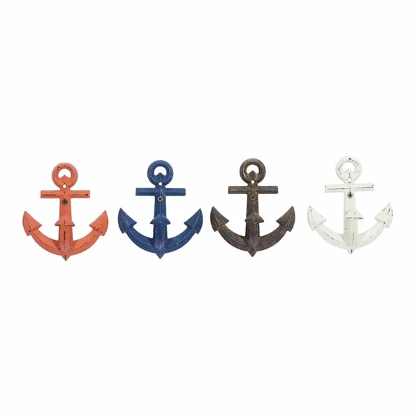 Promo ๐ Grayson Lane Coastal Orange/Blue/Black/White Iron Decorative Anchor Screw Wall Hooks - Set of 4 โญ 3 Promo ๐ Grayson Lane Coastal Orange/Blue/Black/White Iron Decorative Anchor Screw Wall Hooks - Set of 4 โญ - Image 3