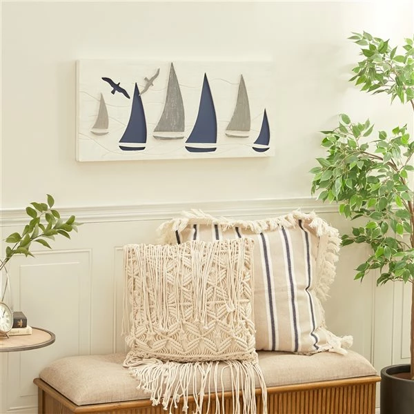 Hot Sale 👍 Grayson Lane 14.35-in H x 31.4-in W Nautical Wood Wall Accent 😍 2 Hot Sale 👍 Grayson Lane 14.35-in H x 31.4-in W Nautical Wood Wall Accent 😍 - Image 2