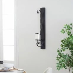 Deals 🤩 Grayson Lane Rustic 1 Candle Black Metal Sconce Candle Holder 💯 -GRAYSON LANE Sales 2022 330941386 AlternateImage2 l