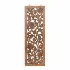 Best Sale 🛒 Grayson Lane 36-in H x 12-in W Traditional Floral Brown Wood Wall Accent ✔️