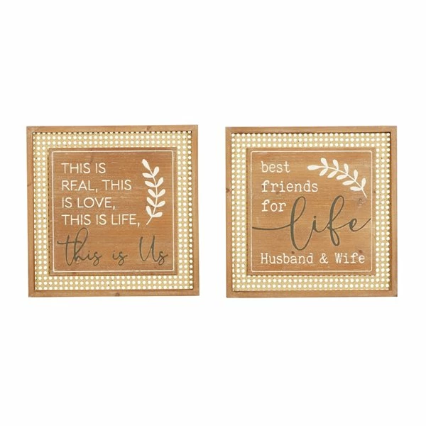 Best deal 👏 Grayson Lane 15.8-in H x 15.8-in W Farmhouse Wood Wall Accent - Set of 2 😀 1 Best deal 👏 Grayson Lane 15.8-in H x 15.8-in W Farmhouse Wood Wall Accent - Set of 2 😀