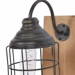 Hot Sale ✔️ Grayson Lane 11-in W Brown and Black Industrial Wall Sconce 👍 -GRAYSON LANE Sales 2022 330941464 AlternateImage3 l