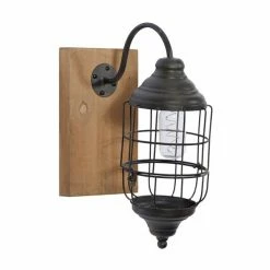 Hot Sale ✔️ Grayson Lane 11-in W Brown and Black Industrial Wall Sconce 👍 -GRAYSON LANE Sales 2022 330941464 AlternateImage5 l