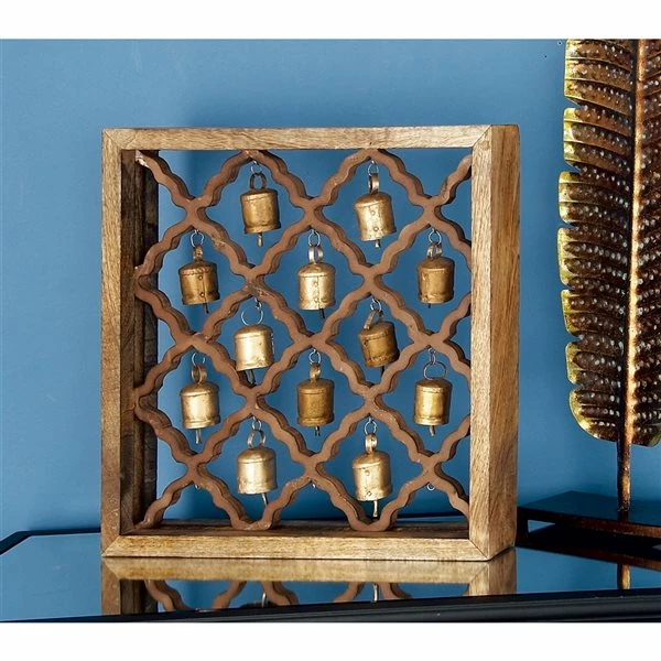 Brand new 🔥 Grayson Lane 17-in H x 17-in W Farmhouse Gold Wood Wall Accent 🥰 2 Brand new 🔥 Grayson Lane 17-in H x 17-in W Farmhouse Gold Wood Wall Accent 🥰 - Image 2