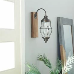 Wholesale 👍 Grayson Lane 11-in W Distressed Brown Industrial Wall Sconce 🥰 -GRAYSON LANE Sales 2022 330941471 AlternateImage2 l