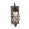 Wholesale 👍 Grayson Lane 11-in W Distressed Brown Industrial Wall Sconce 🥰