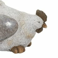 Deals ❤️ Grayson Lane 13-in x 16-in White Polystone Country Hen Garden Sculpture 👏 -GRAYSON LANE Sales 2022 330941474 AlternateImage3 l