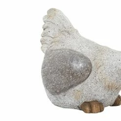 Deals ❤️ Grayson Lane 13-in x 16-in White Polystone Country Hen Garden Sculpture 👏 -GRAYSON LANE Sales 2022 330941474 AlternateImage4 l