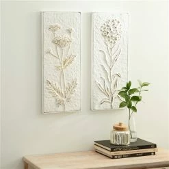 Cheapest 🥰 Grayson Lane 23-in H x 9.5-in W Floral Metal Wall Accent - Set of 2 🥰 -GRAYSON LANE Sales 2022 330941477 AlternateImage2 l