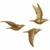 Wholesale ❤️ Grayson Lane 11-in H x 11-in W Gold Birds Polystone Wall Accent - Set of 3 😀