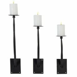 Best Pirce ✔️ Grayson Lane 3 Candle Metal Sconce Candle Holder - Set of 3 🎁