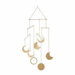 Hot Sale 🥰 Grayson Lane Electric 38-in Matte Gold Metal Celestial Moon Wind Chime - Set of 2 ❤️