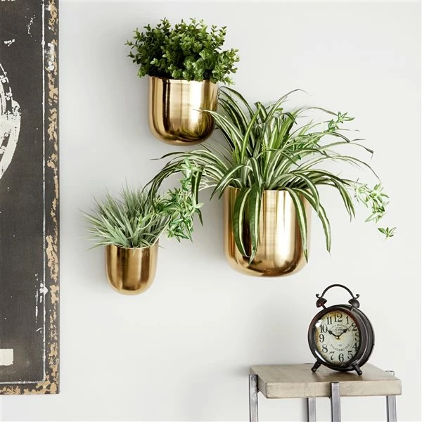 Brand new 😀 Grayson Lane 9-in W x 9-in H Gold Metal Hanging Planter - 3-Pack 🎉 2 Brand new 😀 Grayson Lane 9-in W x 9-in H Gold Metal Hanging Planter - 3-Pack 🎉 - Image 2