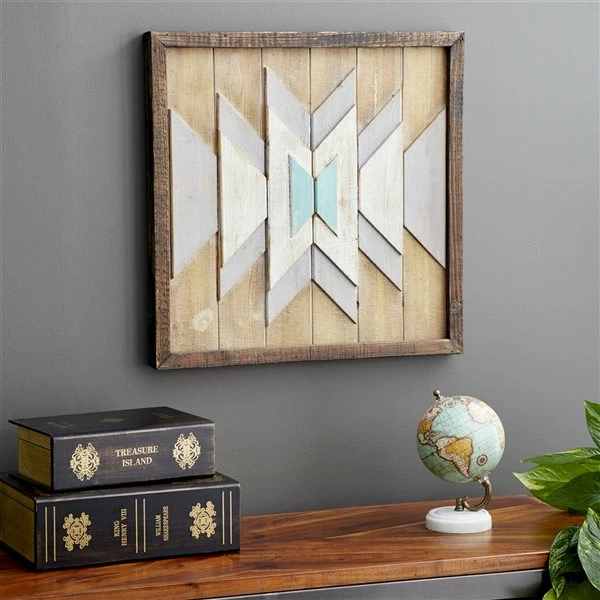 Discount ⌛ Grayson Lane 20-in H x 20-in W Abstract Wood Wall Accent 🌟 2 Discount ⌛ Grayson Lane 20-in H x 20-in W Abstract Wood Wall Accent 🌟 - Image 2