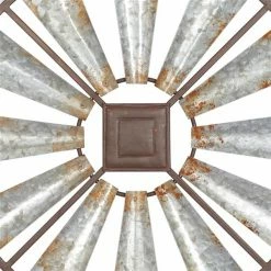 Coupon 🎁 Grayson Lane 30-in H x 30-in W Farmhouse Silver Metal Wall Accent 🛒 -GRAYSON LANE Sales 2022 330941540 AlternateImage6 l